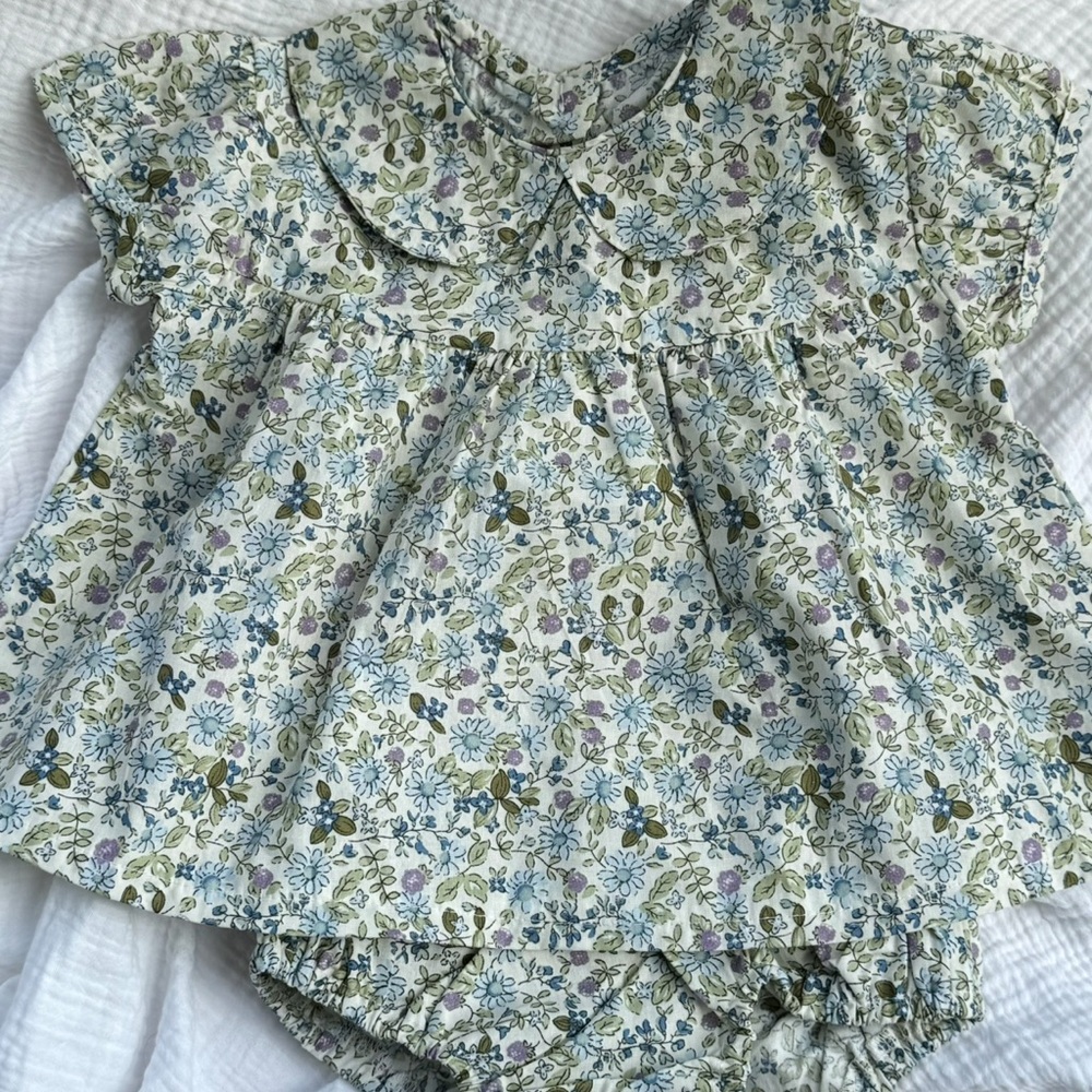 Brand New- Floral Baby Dress with Bloomers